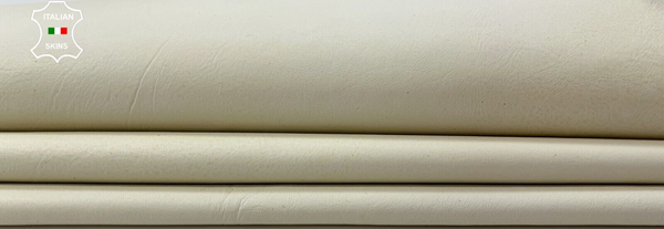 IVORY WRINKLED Thin Soft Italian Lambskin Sheep leather hides 6sqf 0.6mm #C36