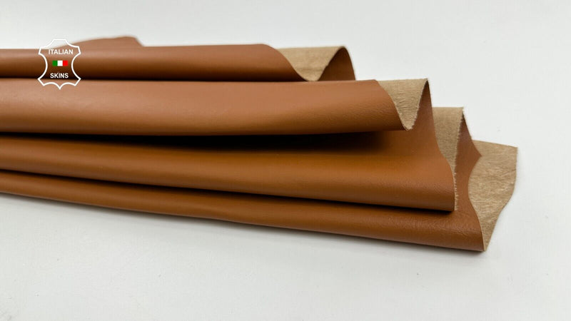 TAN MEDIUM BROWN Italian Lambskin Sheep Lamb leather hides 5+sqf 0.9mm #C2470