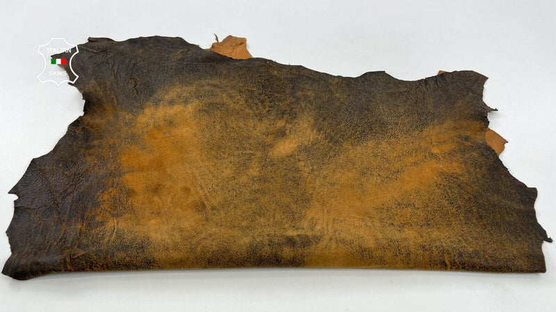 TAN NUBUCK ANTIQUED STONEWASH VINTAGE LOOK Soft Lamb leather 8sqf 1.0mm #C1434