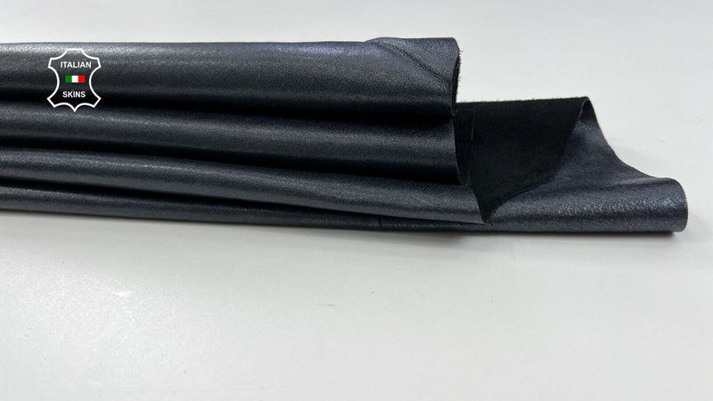 PEARLIZED GUNMETAL Thick Soft Italian Lambskin leather hides 5sqf 1.2mm #C1854