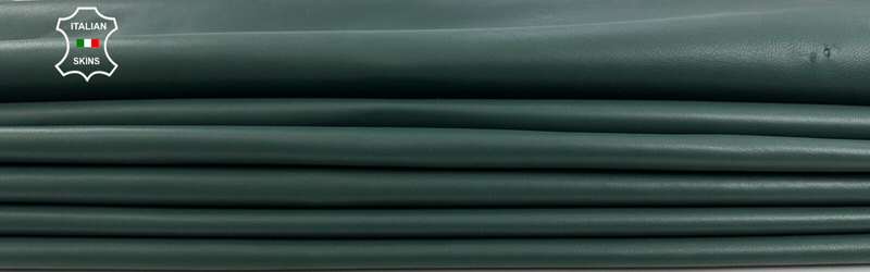 JUNGLE GREEN COLOR Soft Lambskin Lamb Sheep leather 3 skins 25sqf 0.8mm C2681