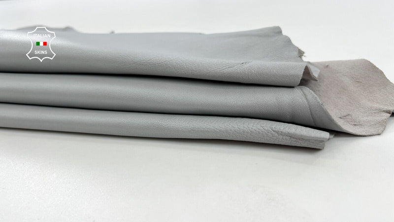 LIGHT GREY PEARLIZED Thick Soft Italian Lambskin leather 6+sqf 1.1mm #C1446