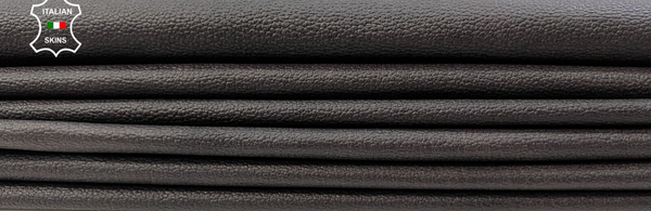 DARK BROWN ANTIQUED PEBBLE GRAINY RUSTIC Goat leather 2 skins 10+sqf 0.5mm #C210