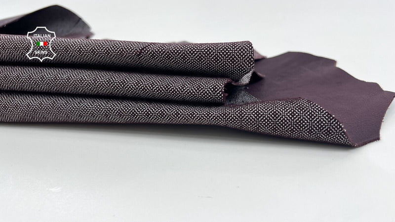 OFF WHITE EYE ATTRACTION PRINT ON GRAPE Soft Goatskin leather 5+sqf 0.7mm #C1176
