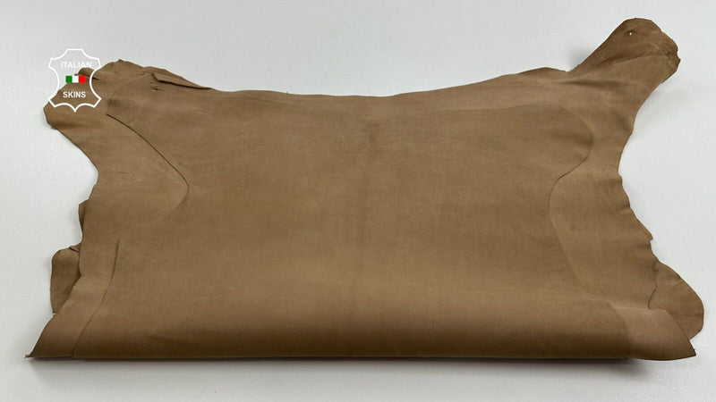 LIGHT SAND NUDE NUBUCK Italian Goatskin leather hides 2 skins 10sqf 1.0mm C3038