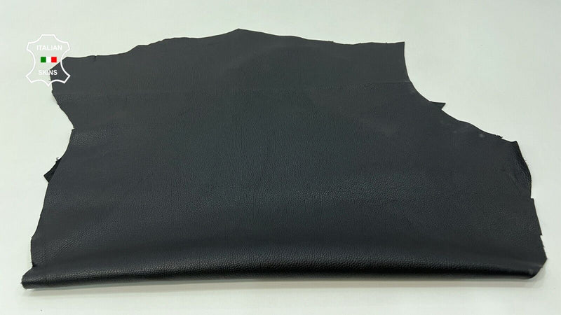 BLACK PEBBLE GRAINY Soft Italian Lambskin leather Bookbinding 6+sqf 0.9mm B9994