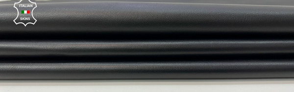 JET BLACK Soft Italian Lambskin Lamb leather hides Bookbinding 6+sqf 0.8mm B9993