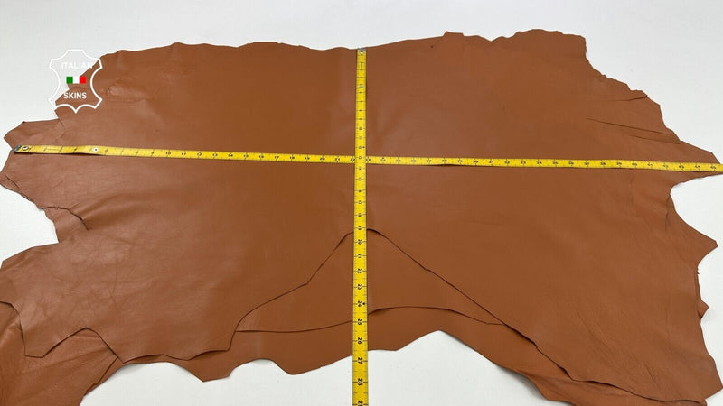 TAN MEDIUM BROWN Soft Italian Lambskin Sheep leather 3 skins  20sqf 0.7mm C3000