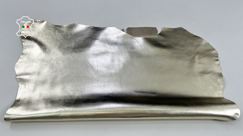METALLIC LIGHT GOLD Italian Goatskin Goat leather hide hides 5+sqf 1.0mm C1796