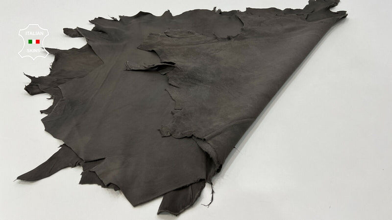 DARK TAUPE BROWN VEGETABLE TAN Thick Lambskin leather 2 skins 12sqf 1.4mm C409