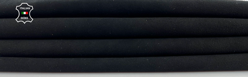 BLACK NUBUCK BACKED WITH COTTON Thick Italian Lambskin leather 5+sqf 1.1mm C1461
