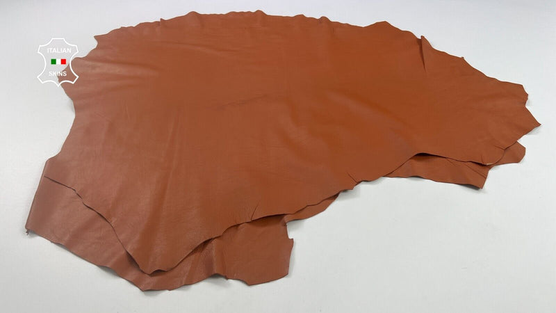 ORANGY TAN Thin Soft Italian Lambskin Sheep leather 2 skins 12sqf 0.6mm #C1887