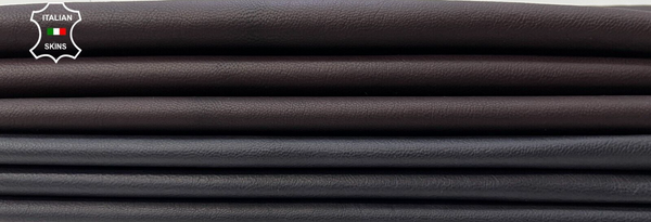 DARK BROWN 2 SHADES MATTE ROUGH Thin Goatskin leather 2 skins 10sqf 0.6mm #C264