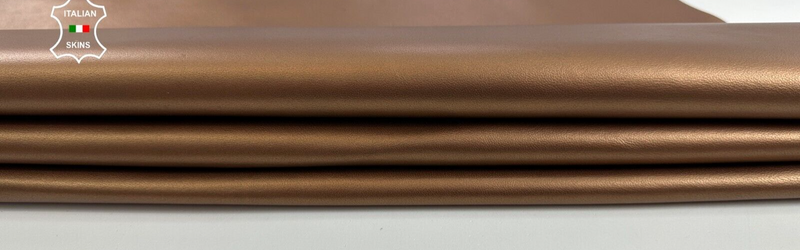 COPPER PEARLIZED Soft Italian Lambskin leather hide Bookbinding 8sqf 0.9mm C2891