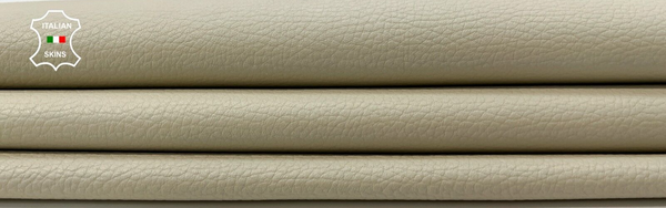 GREY BEIGE PEBBLE GRAINY Soft Italian Lamb leather Bookbinding 6sqf 1.0mm #C11