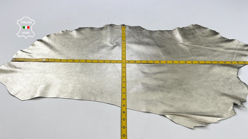 METALLIC LIGHT GOLD Soft Italian Lambskin Sheep leather hides 4sqf 0.9mm C1850