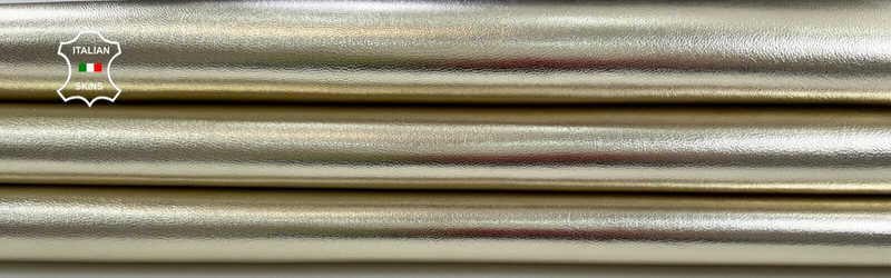 METALLIC LIGHT GOLD Italian Goatskin Goat leather hide hides 5+sqf 1.0mm C1796