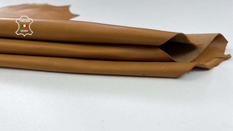 TAN LIGHT BROWN Soft Italian Lambskin Sheep Lamb leather hide 5+sqf 0.7mm #C1972