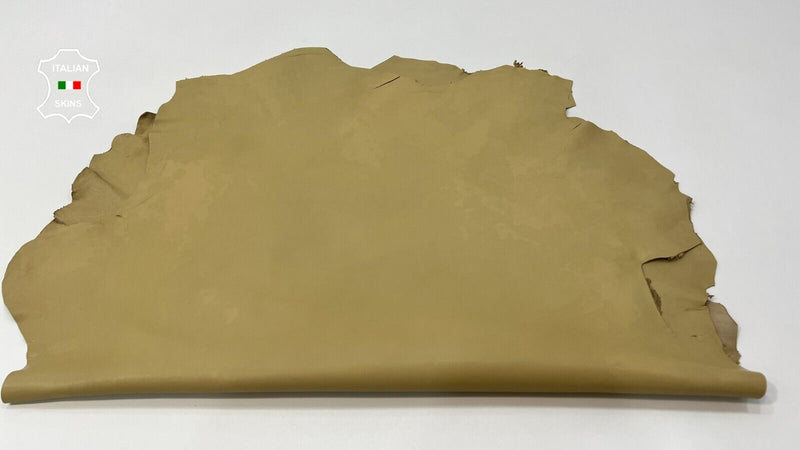 WHEAT YELLOWISH BEIGE Soft Italian Lambskin leather 2 skins 16+sqf 1.0mm C407