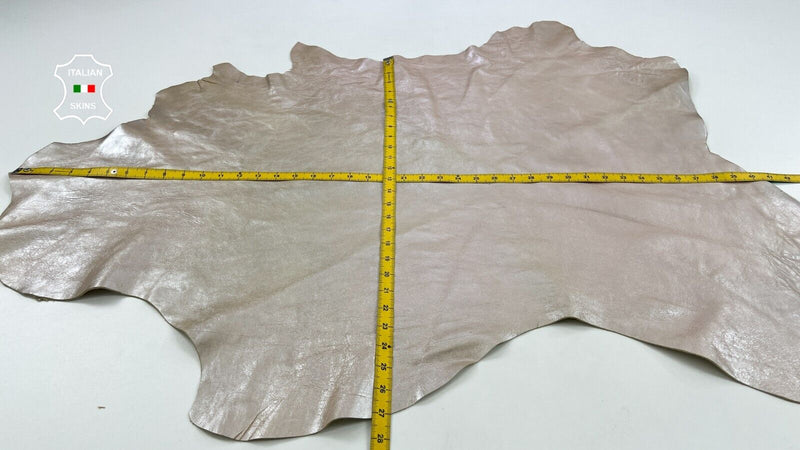 PEARLIZED NUDE Thick Soft Italian Lambskin Sheep leather hides 7sqf 1.1mm #C1601