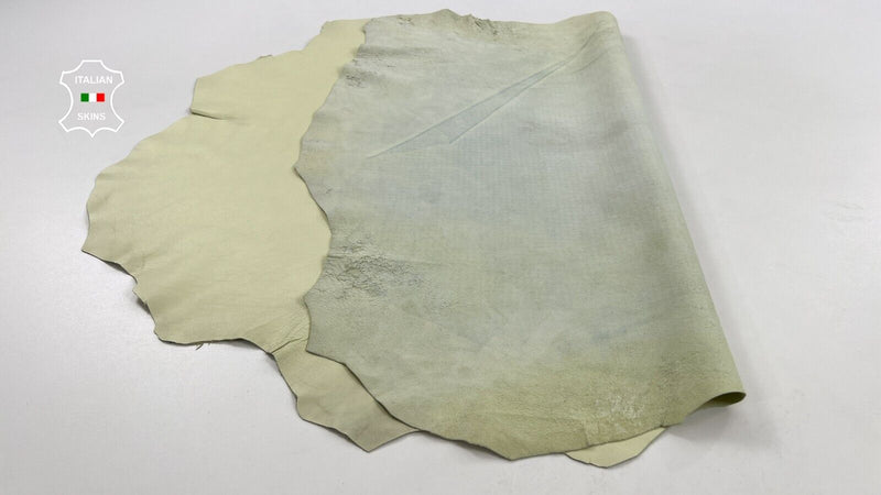 PALE YELLOW Thin Soft Italian Lambskin Sheep leather hides 7+sqf 0.6mm #C1512