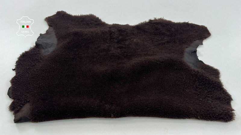 CHOCOLATE BROWN Hair On Italian sheepskin Lamb shearling fur hide 22"X31" #C1385