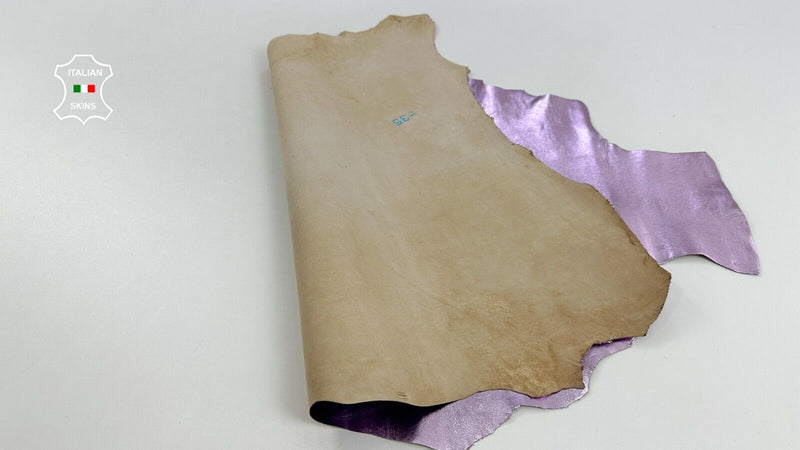 METALLIC PASTEL PINK Italian Goatskin leather hides skins 3+sqf 0.7mm #C2894