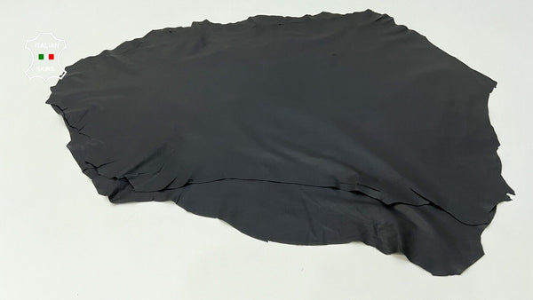 NATURAL BLACK VERY Thin Soft Lambskin leather hides 2 skins 10+sqf 0.4mm #B9874