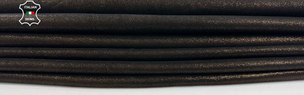 METALLIC SMOKED BRONZE SHIMMER Thick Soft Goat leather 2 skins 8+sqf 1.1mm C2780
