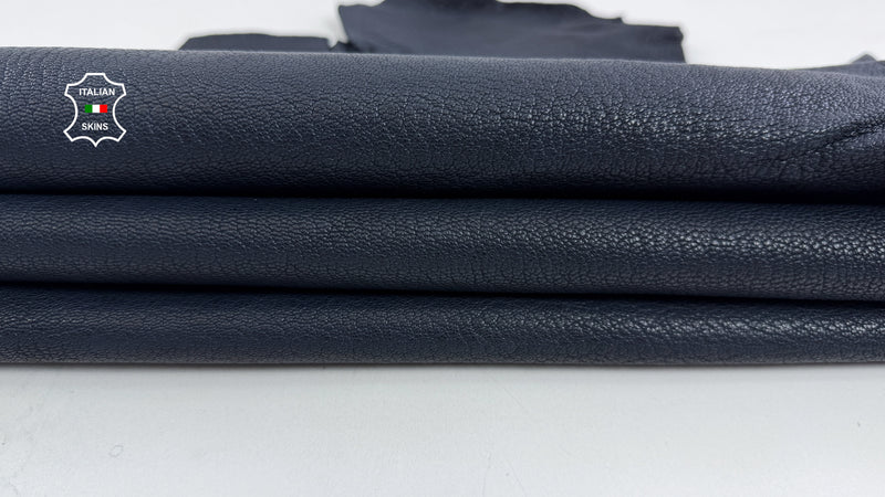 DARK BLUE vegetable tanned Italian Goatskin leather skins