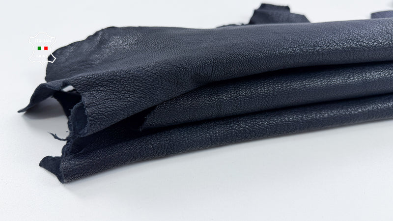 DARK BLUE vegetable tanned Italian Goatskin leather skins
