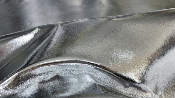 Italian lambskin leather skins hides METALLIC SILVER 100sqf