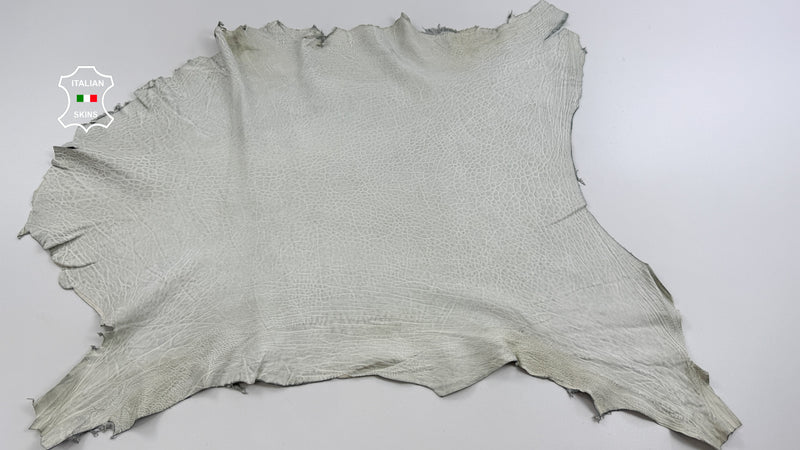 DIRTY WHITE vintage look Grainy Italian Lambskin leather skins