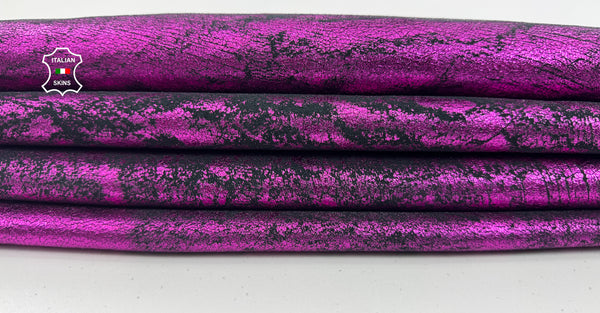 Metallic hot pink cracked antiques