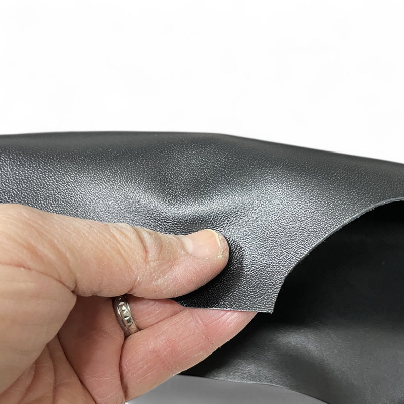 BLACK FULL GRAIN smooth Italian genuine Lambskin leather skins 0.5mm to 1.2mm
