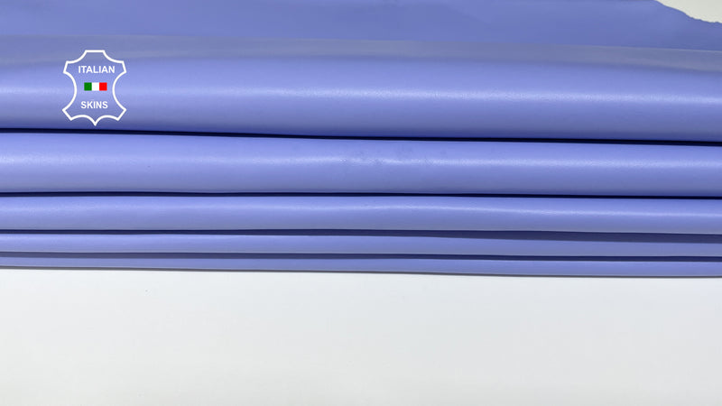 AZURE BLUE LILAC hue Italian Lambskin Lamb wholesale leather skins 0.5mm to 1.2 mm