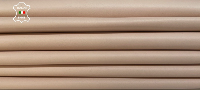 NUDE PINK BEIGE Italian Metis Lambskin Leather hides 2 skins 20sqf 0.8mm #B3063