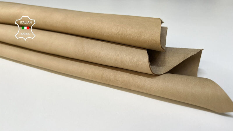 NAKED SAND BEIGE VEGETABLE TAN UNFINISHED Thick Lamb leather 3sqf 1.1mm #B6449
