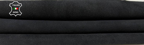 MIDNIGHT BLUE BLACK SUEDE Soft Stretch Lambskin leather pants 4+sqf 0.8mm #B3699