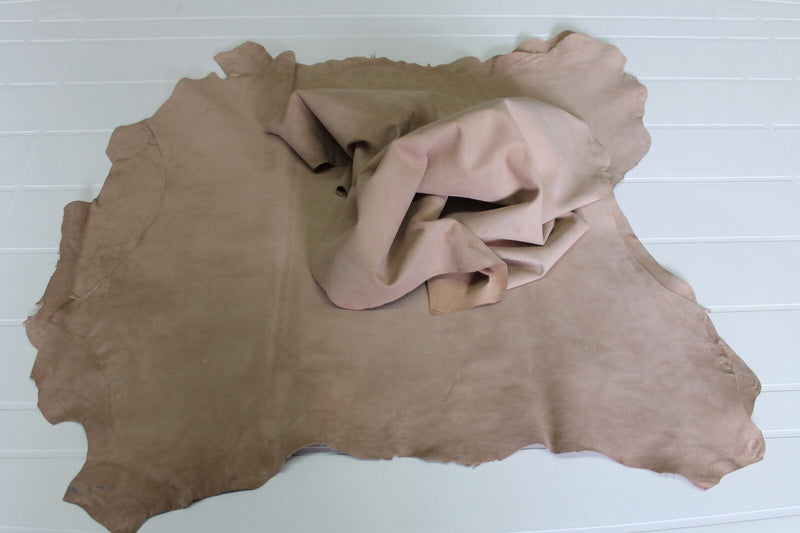 Italian Goatskin leather skin skins hide hides SAND TAN 12sqf