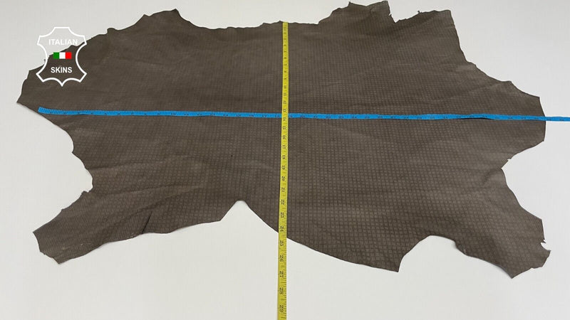 NATURAL TAUPE BROWN PRINTED Thin Soft Italian Lambskin leather 6sqf 0.6mm #B2755