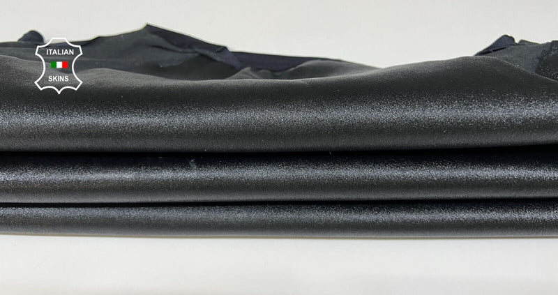 BLACK SHINY Thick Soft Stretch Italian Lambskin leather pants 5sqf 1.5mm #B3700