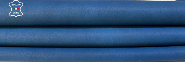 NATURAL BLUE VEGETABLE TAN Thick Soft Italian Lambskin leather 5sqf 1.3mm #B9553