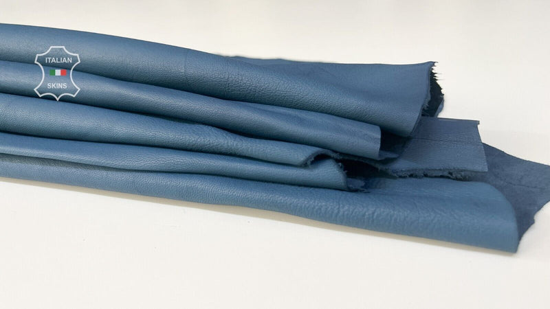 NATURAL BLUE NAKED Thick Soft Italian Lambskin leather 8 skins 32sqf 1.1mm B7754