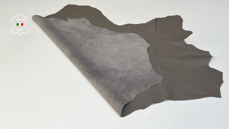 CONCRETE GREY Soft Italian Lambskin leather hides Bookbinding 4sqf 0.7mm #B9671