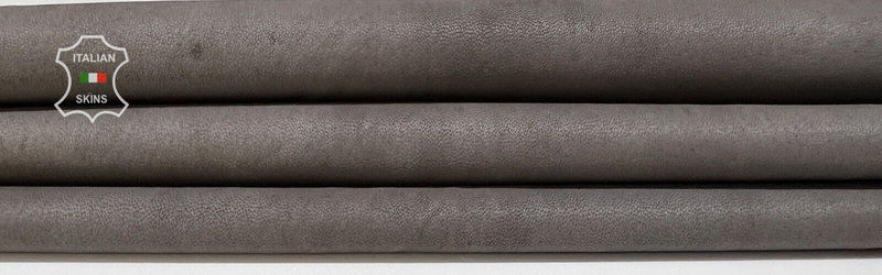 GRAY ANTIQUED VEGETABLE TAN Soft Stretch Lamb leather 5sqf 0.8mm #B7151