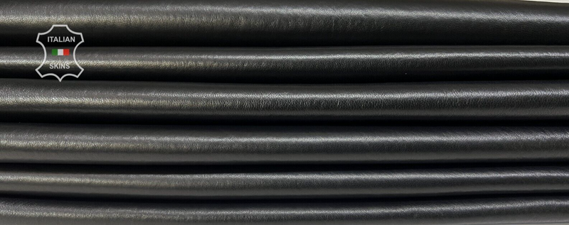 NATURAL BLACK BACKED Thick Soft Italian Lamb leather 3 skins 24sqf 1.4mm #B7407