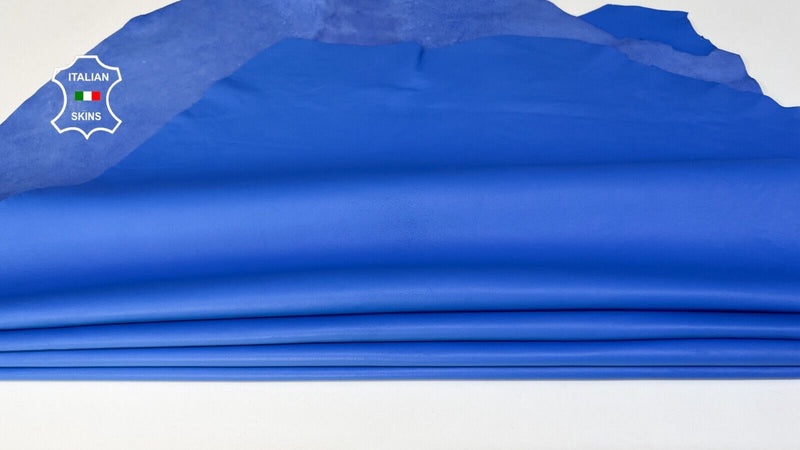 PERENNIAL BLUE Thin Soft Italian Lambskin leather 2 skins 10+sqf 0.6mm #B5023