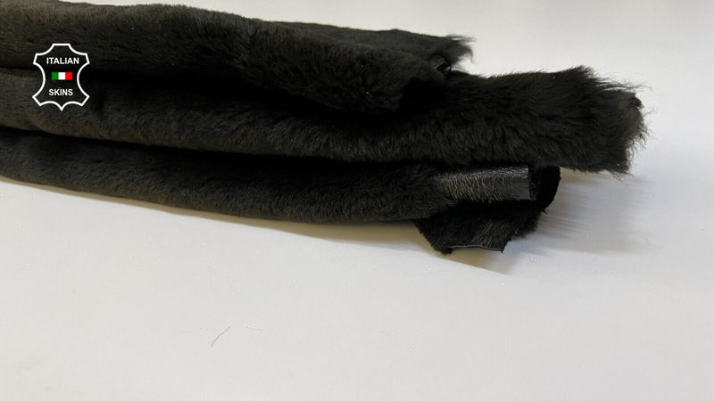 DARK BROWN Hair On sheepskin Lamb shearling fur leather hide hides 24"X29" B8668