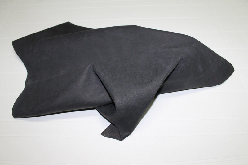 Italian thick strong Goatskin leather skin NABUCK ANTHRACITE  5sqf